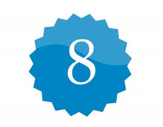 8 badge
