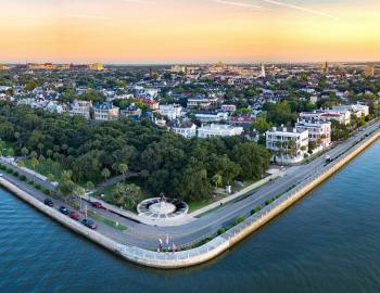 aerial view of charleston