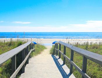 A view of the beach on Isle of Palms