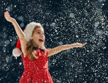 little girl in the snow