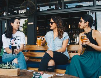 girls drinking beer