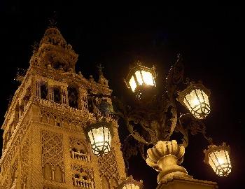 church at night