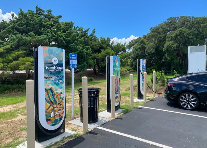 new Supercharger station near EP's IOP vacation rentals
