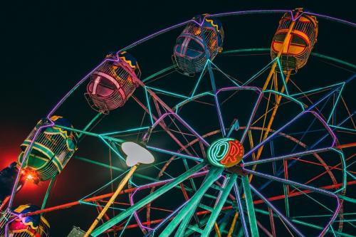 Carnival rides at the Strawberry Festival Carnival rides