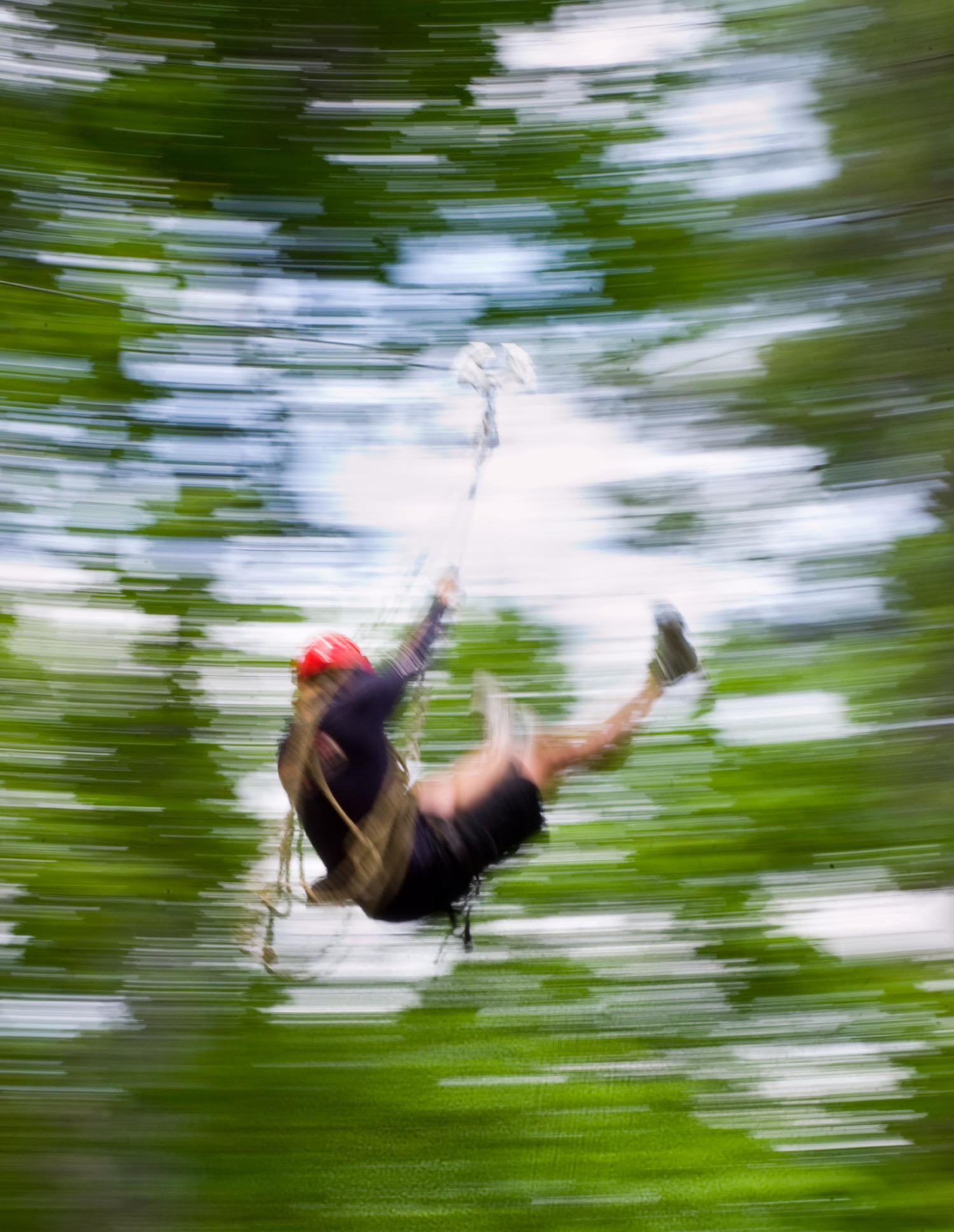 zipliner in motion